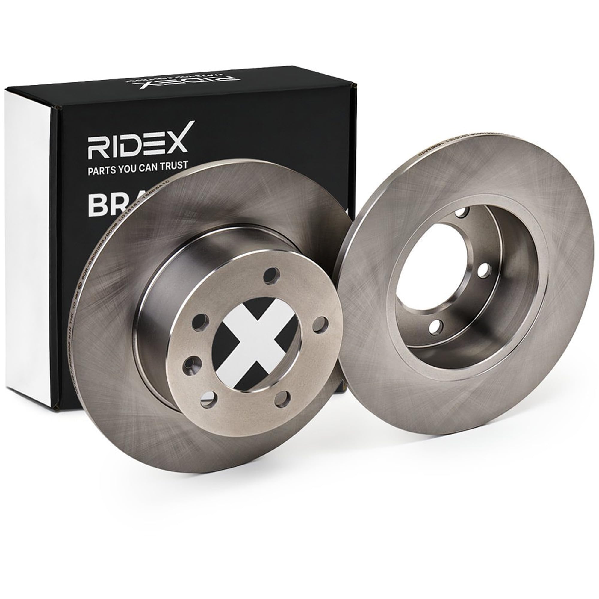 RIDEX 82B0567 2x Disco de freno Trasero sin tornillos Compatible con RENAULT Master 3 Caja/Chasis EV, HV, UV