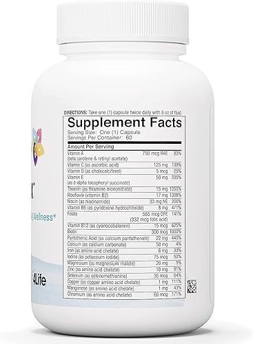 Miniatura 8 de 4Life Multiplex, 21 vitaminas y minerales esenciales, apoya la salud y el sistema inmunológico con vitaminas A, B, C, zinc, biotina y más - 60