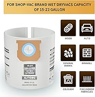 Vista 13 de Bolsas para aspiradora de 10 a 14 galones, tipo F 90662 9066200 9066233; tipo I 90672 9067200 9067233; VF2005, bolsas de filtro de vacío desechables