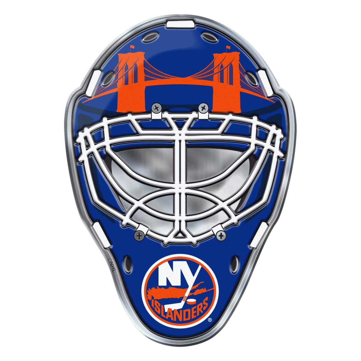 FANMATS NHL - New York Islanders Heavy Duty Aluminium Helmet Emblem