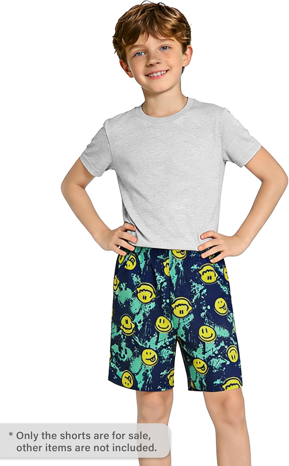 Tebbis Boys Pajama Shorts - 2 Pack Summer Lounge Bottoms with Pockets, Soft Kids&Teen Loungewear Size 6-18