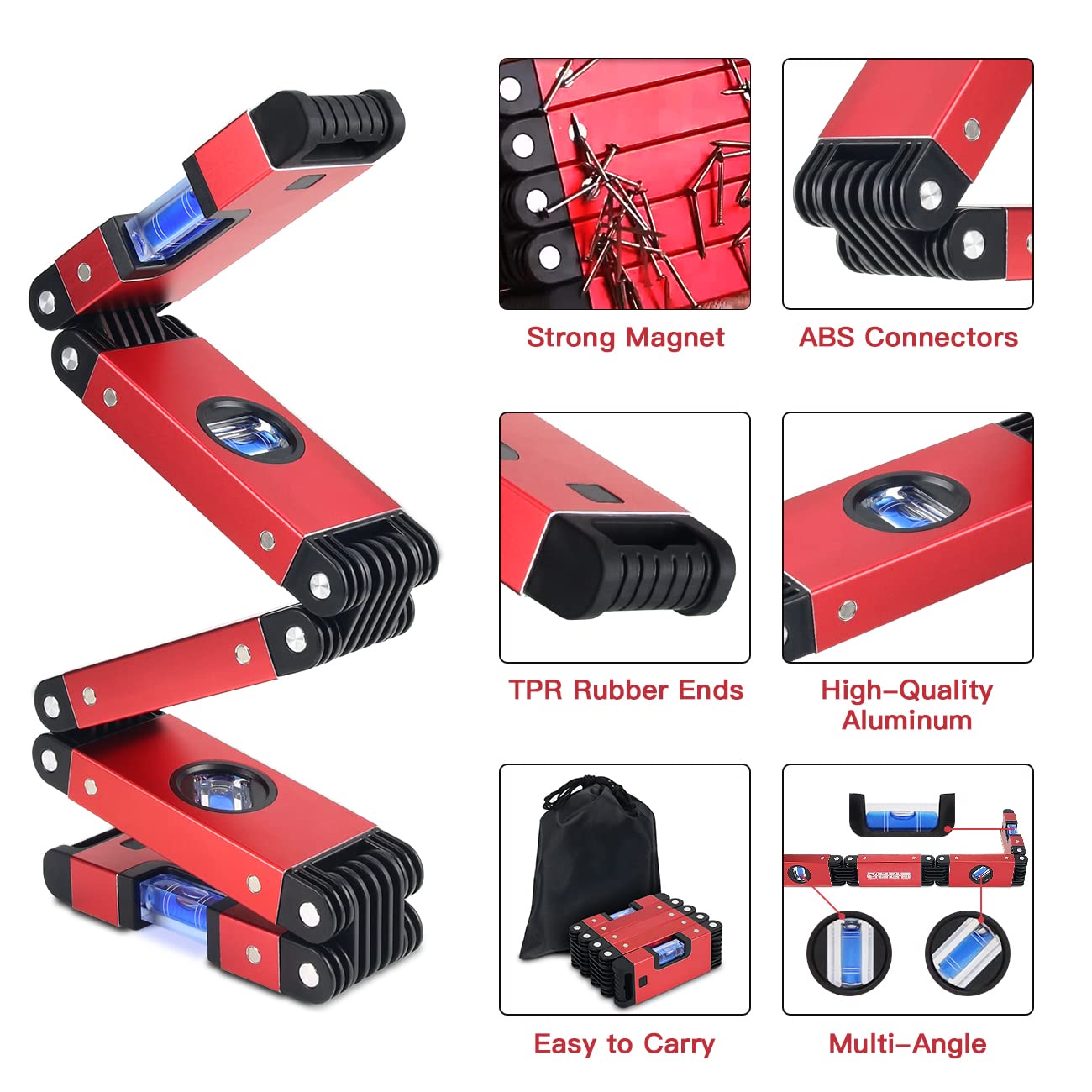 Snapklik.com : Multi-Function Foldable Level Measuring Tool 28 Inch ...