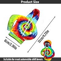 Vista 4 de Funda para palanca de cambios de coche de Halloween, 2 piezas, accesorios interiores automotrices, pomos de cambio, camisa con capucha de moda
