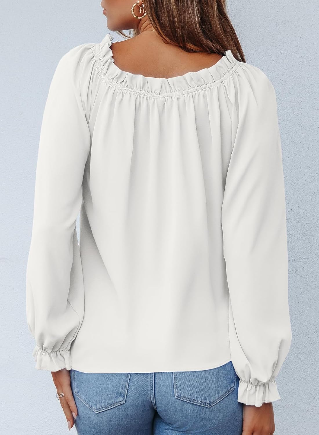 EVALESS Womens Tops Off The Shoulder Blouses for Women Dressy Casual Cute Puff Sleeve T Shirts Fashion 2026 - Image 7