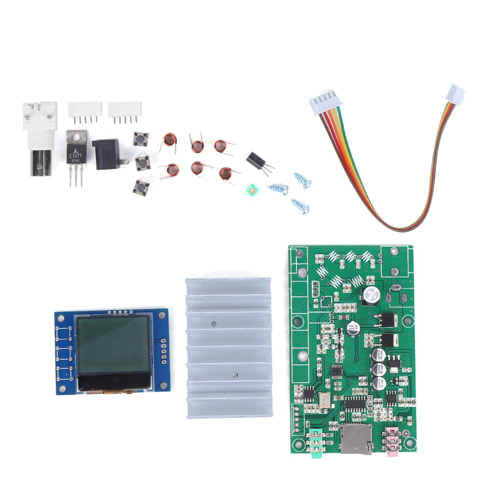 Kit modulo stazione radio trasmettitore 7W stereo Pll FM con Lcd 76M 108Mhz Caricabatteria per auto e lettore musicale con chiamate gratuite Kit supporto per doppia porta USB Adatto per la regolazione