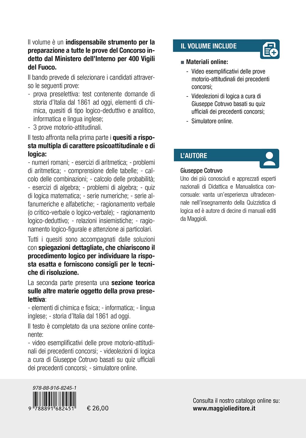 Concorso Vigili del Fuoco - 400 posti. Manuale completo per tutte le prove