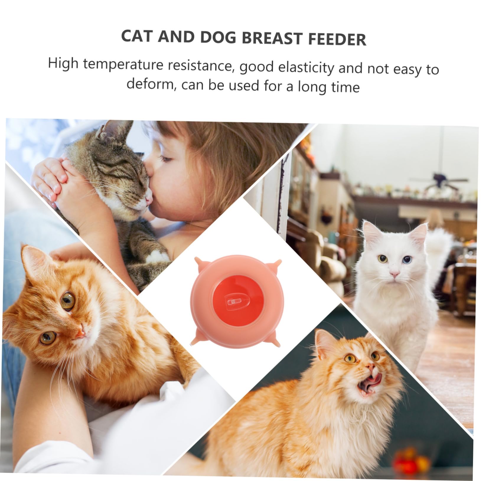 Comedero para Cachorros Múltiples Tetinas De Silicona, Alimentador De Leche 200ml para Mascotas Pequeñas Recién Nacidas, Herramienta De Lactancia para Gatitos y Cachorros