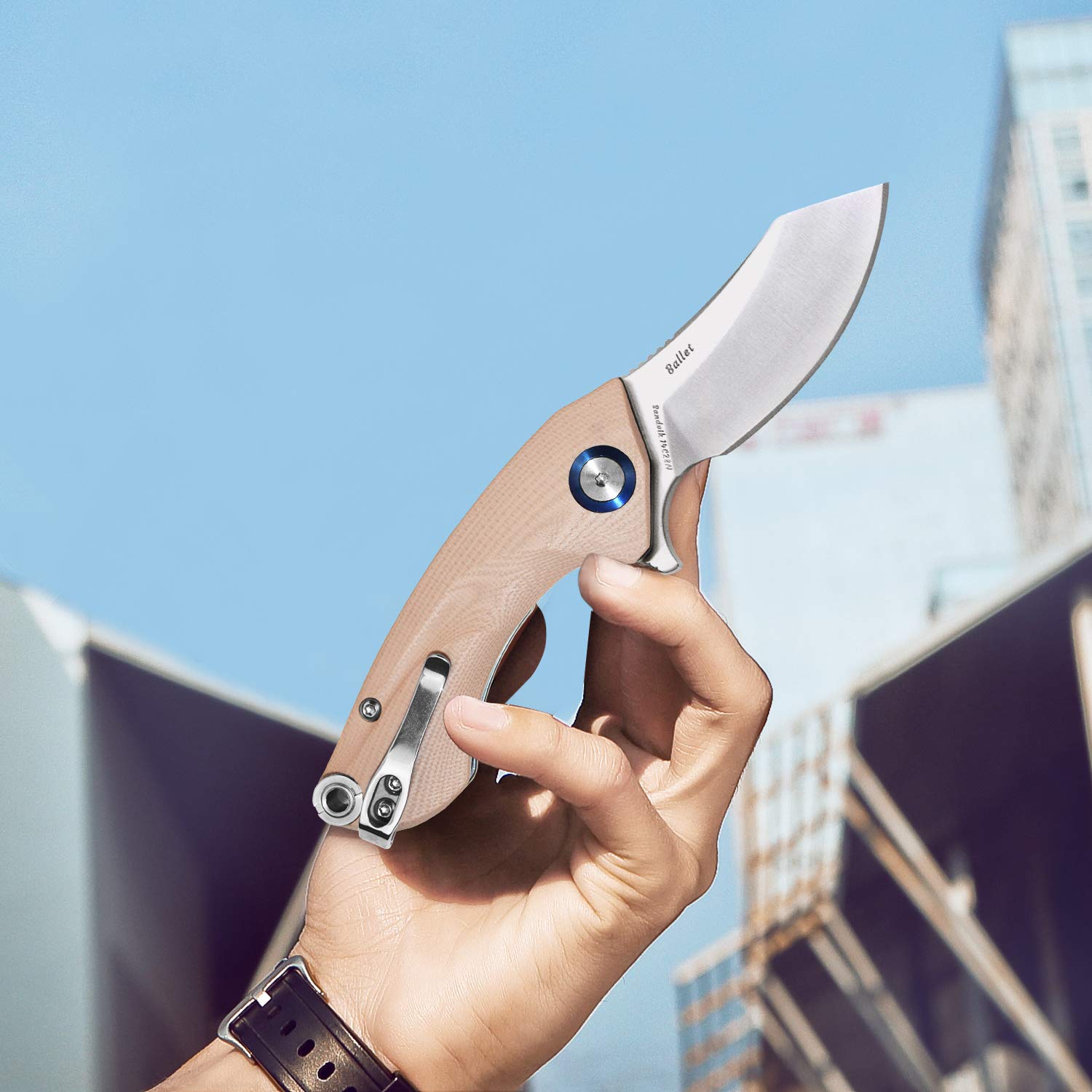 Amazon.com : Harnds Ballet Folding Knife with Sandvik 14C28N Blade