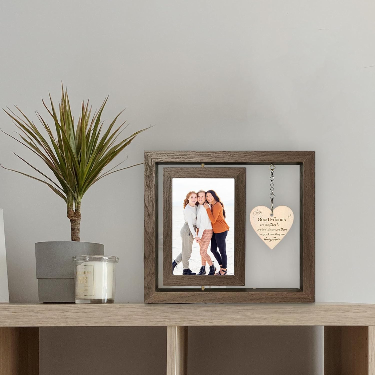 EYITUPC Good Friends Are Like Stars - You Don't Always See Them - But You Know They're Always There Best Friend Picture Frame Gifts for Women Besties BFF, Best Friend Birthday Going Away Gifts