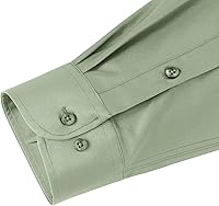 Vista 5 de J.VER Men's Dress Shirts Solid Long Sleeve Stretch Wrinkle-Free Formal Shirt Business Casual Button Down Shirts