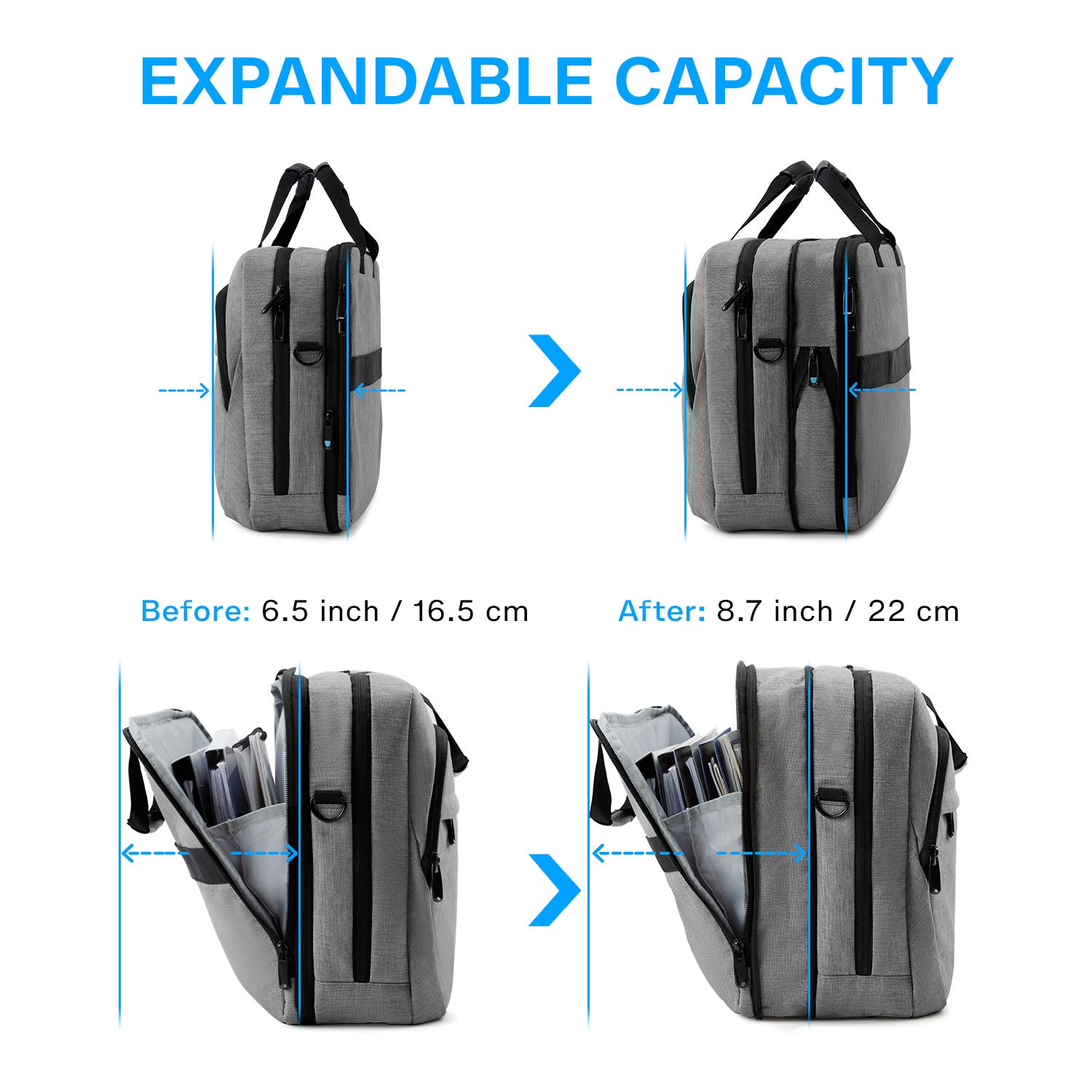 Buy 17.3 Inch Laptop Bag,BAGSMART Expandable Bag Men
