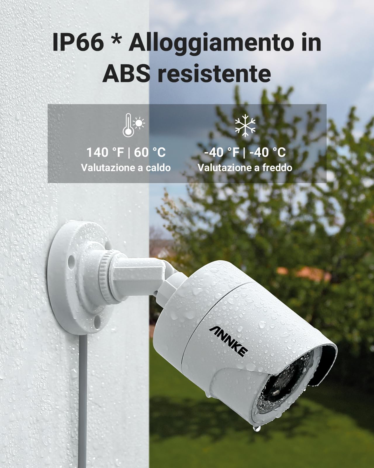 SANNCE Sistema di sicurezza con DVR e 8 telecamere di sorveglianza (standard ONVIF, H.264, CCTV, DVR, P2P, 8 canali AHD, 8 telecamere da 1080p, 2.0 MP, standard di impermeabilità IP66, 36 LED IR)