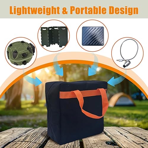 Miniatura 3 de Estufa de campamento, estufa de campamento plegable de 2 quemadores, estufa de campamento de propano portátil, con parrilla, bolsa de transporte,