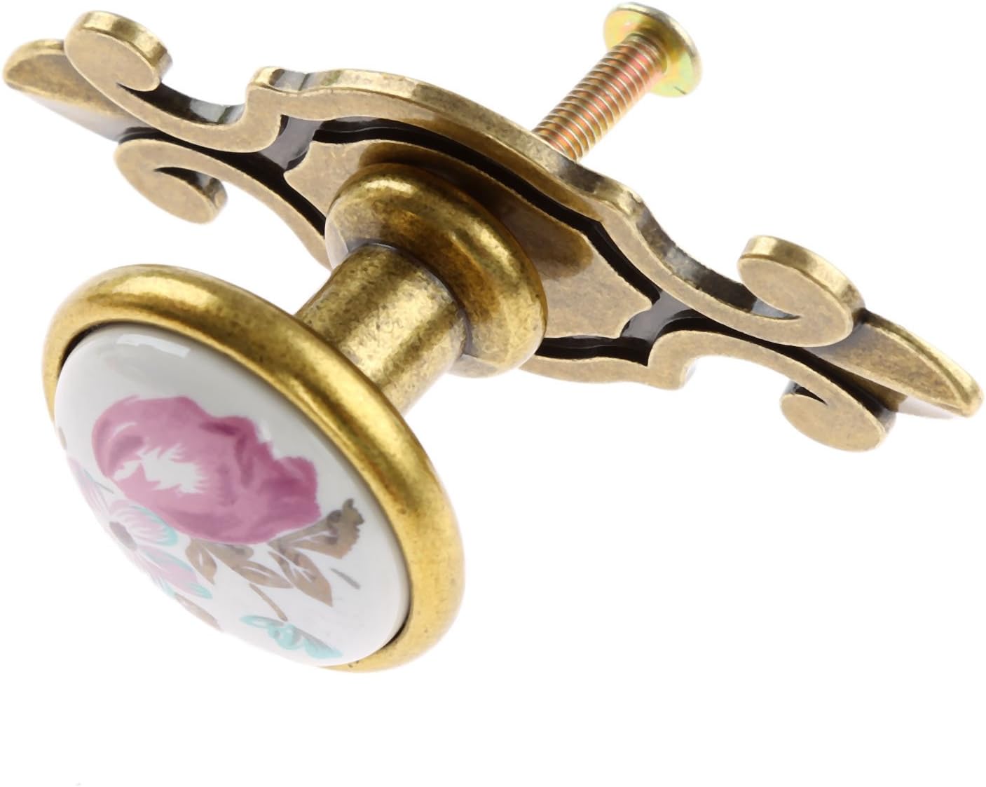 6 Pcs Drawer Cupboard Furniture Knobs Bathroom Decoration Handle Kitchen Bedroom Drawer Door Pull Handle Single Hole/Hole Distance 16mm/76mm/96mm/ 128mm (Single Hole)