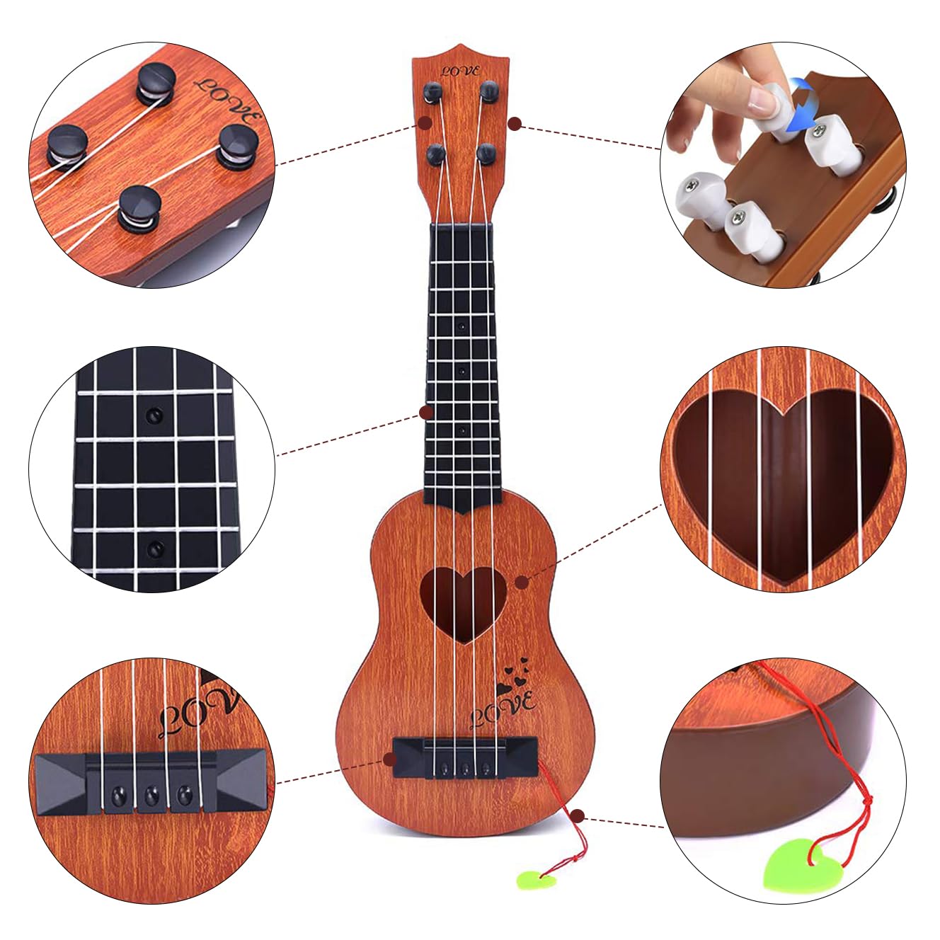 Ukulele Kids Guitar Toy, Kids Musical Instruments Toddler Guitar Toys for 3 Year Old Boys Girls, 3 4 5 6 Year Old Girl Boy Gifts - Image 4