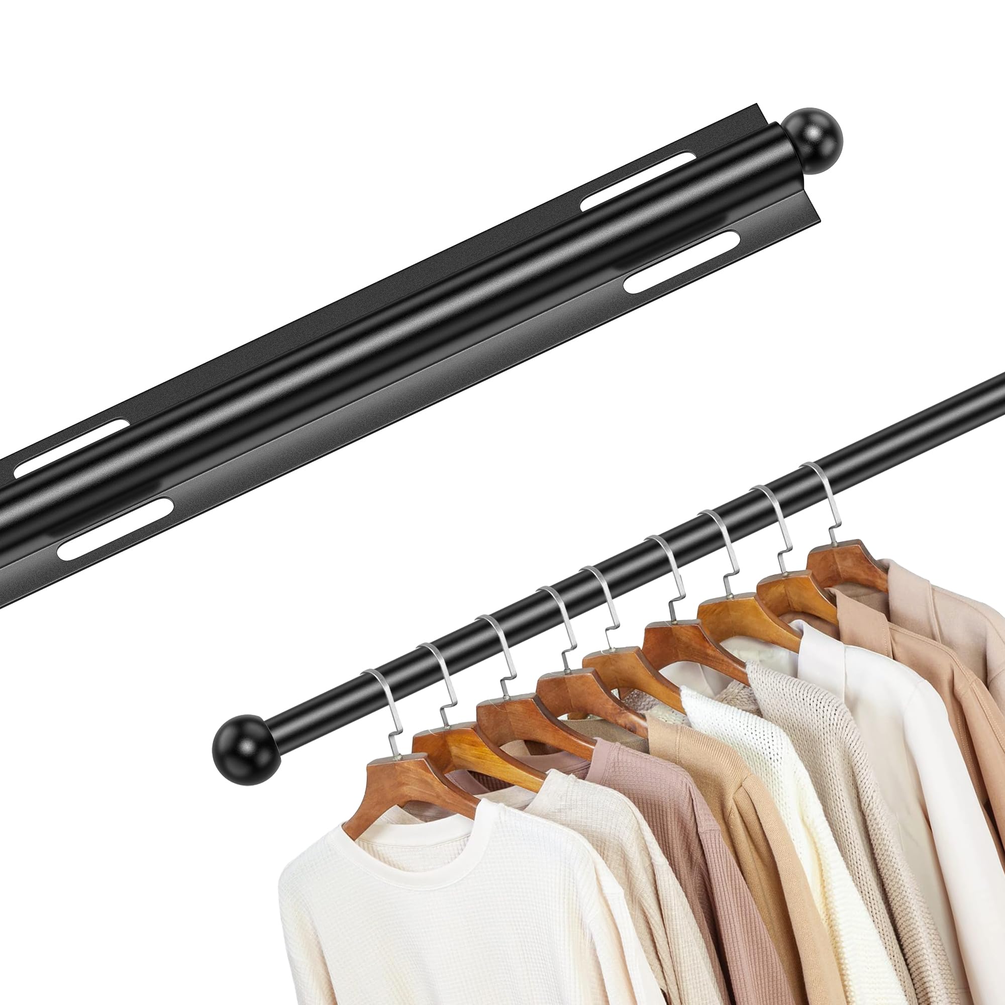 Tringle de valet en chrome poli robuste capacité de 18,1 kg