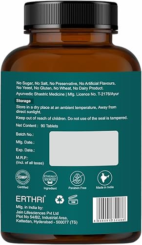 Miniatura 6 de Haritaki 100% natural (Terminalia Chebula) tabletas de 4000 mg, 90 unidades, suplemento de hierbas vegano y sin gluten, sin colores, sabores o