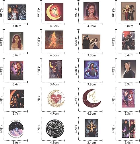 Miniatura 4 de Paquete de 63 calcomanías de Crescent Crescent City, vinilo estético impermeable de la serie de televisión estadounidense para botella de agua,