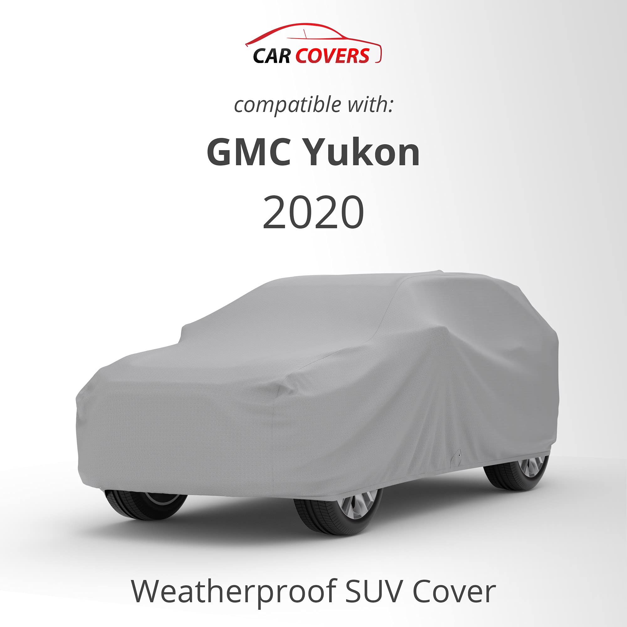 CarCovers Weatherproof SUV Cover & Warranty Compatible with GMC 1991-2020 Yukon & Yukon 4 Door - Outdoor Cover Theft Cable Lock SUV Accessories Better Than Waterproof