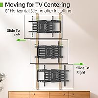 Vista 2 de USX MOUNT Diseño deslizante de 8 pulgadas/soporte de pared de movimiento completo resistente para televisores de 32 a 110 pulgadas, soporte de brazo