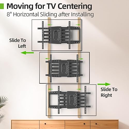 Miniatura 2 de USX MOUNT Soporte de pared de TV resistente para televisores de 32 a 105 pulgadas de hasta 165 libras con diseño deslizante de 8 pulgadas, montaje