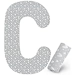Pregnancy Pillow Cover C Shaped, Full Body Pillowcase for Maternity Pillow, Ultra Soft & Smooth, Universal Fit, Grey Heart Print