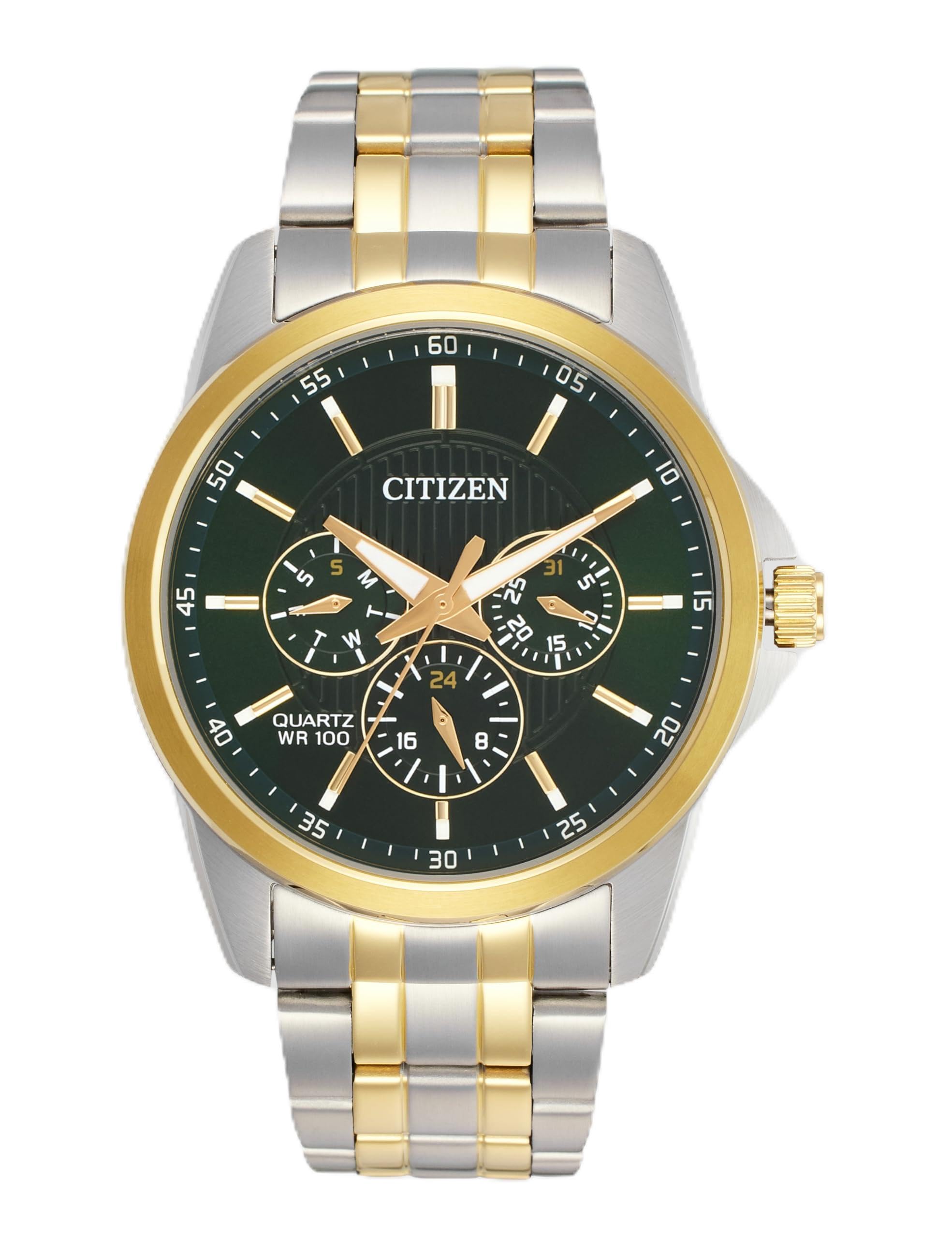 Citizen Stainless Steel Analog Quartz Multifuction Men's Black Dial Wa