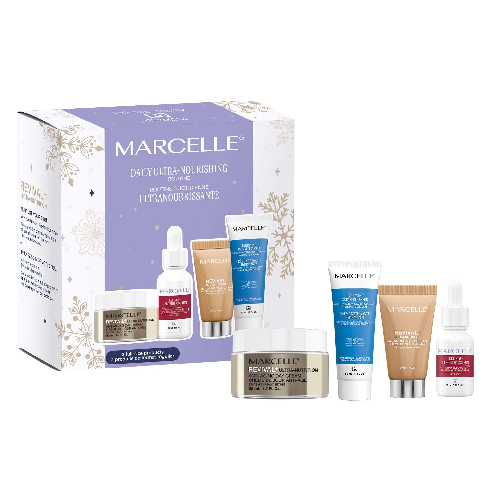 Marcelle Revival+ Ultra-Nutrition Set, Holiday Gift Set