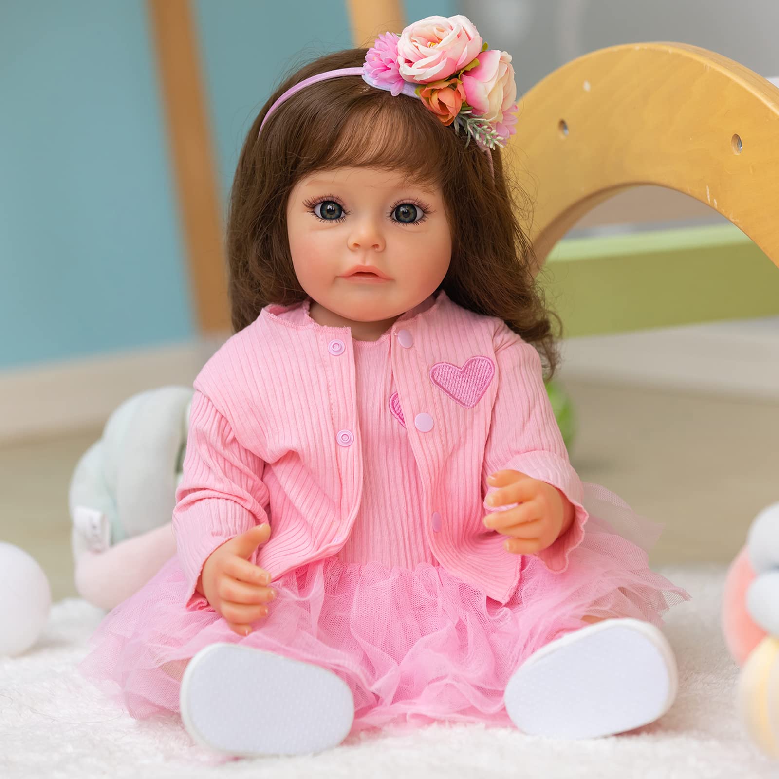 Amazon.co.jp: 22インチ女の子リボーンドールフルボディソフトシリコン