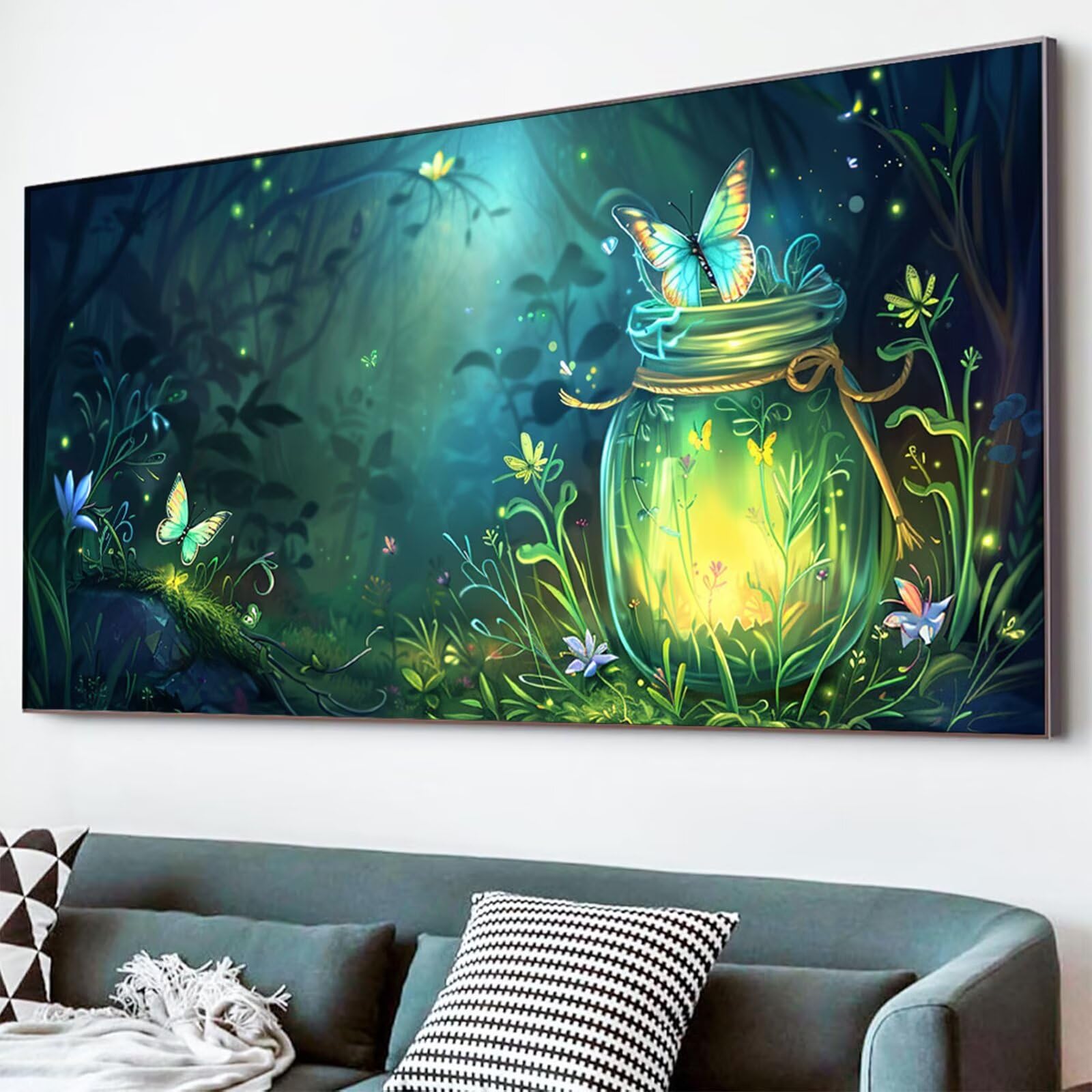 Diamond Painting Landschaft Diamond Painting Erwachsene Flasche Bastelset Kinder ab 6 Jahre Mosaikherstellung Kreatives Geschenke für Mädchen Anfänger,Kreuzstich Arts Craft Zimmer Deko 60x120cm Y5-777