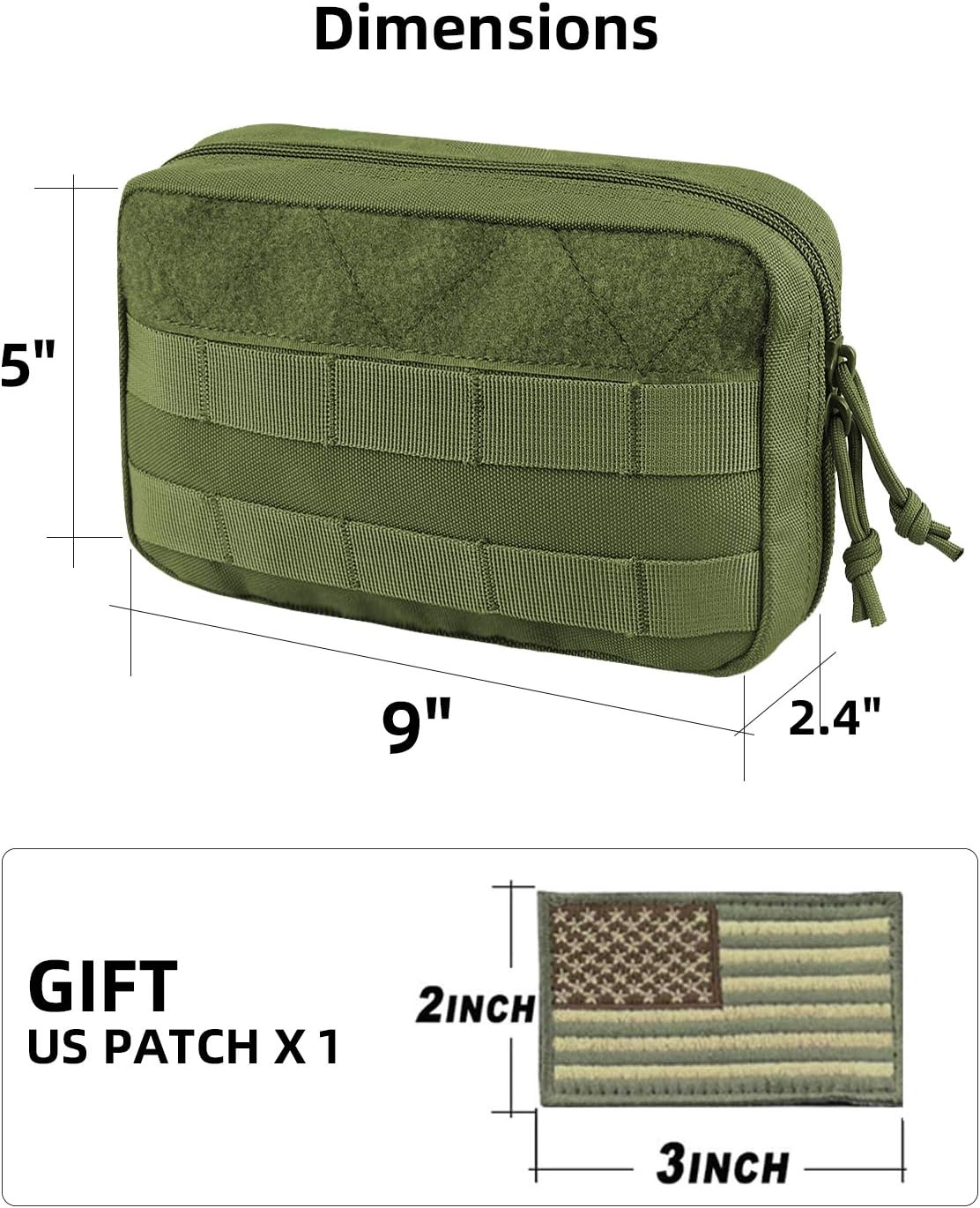 AMYIPO Tactical Molle Admin Pouch Equipment Multi-Purpose EDC Utility Tools Bag Utility Pouches Molle Attachment Military Modular Attachment