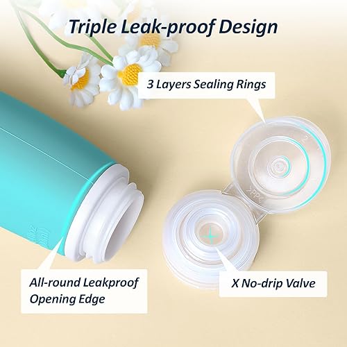 Miniatura 4 de PACKISM TSA Approved Toiletry Bag with Bottles - Travel Essentials 8 Pack Leakproof 3.4oz Silicone Travel Bottles for Toiletries, Shampoo