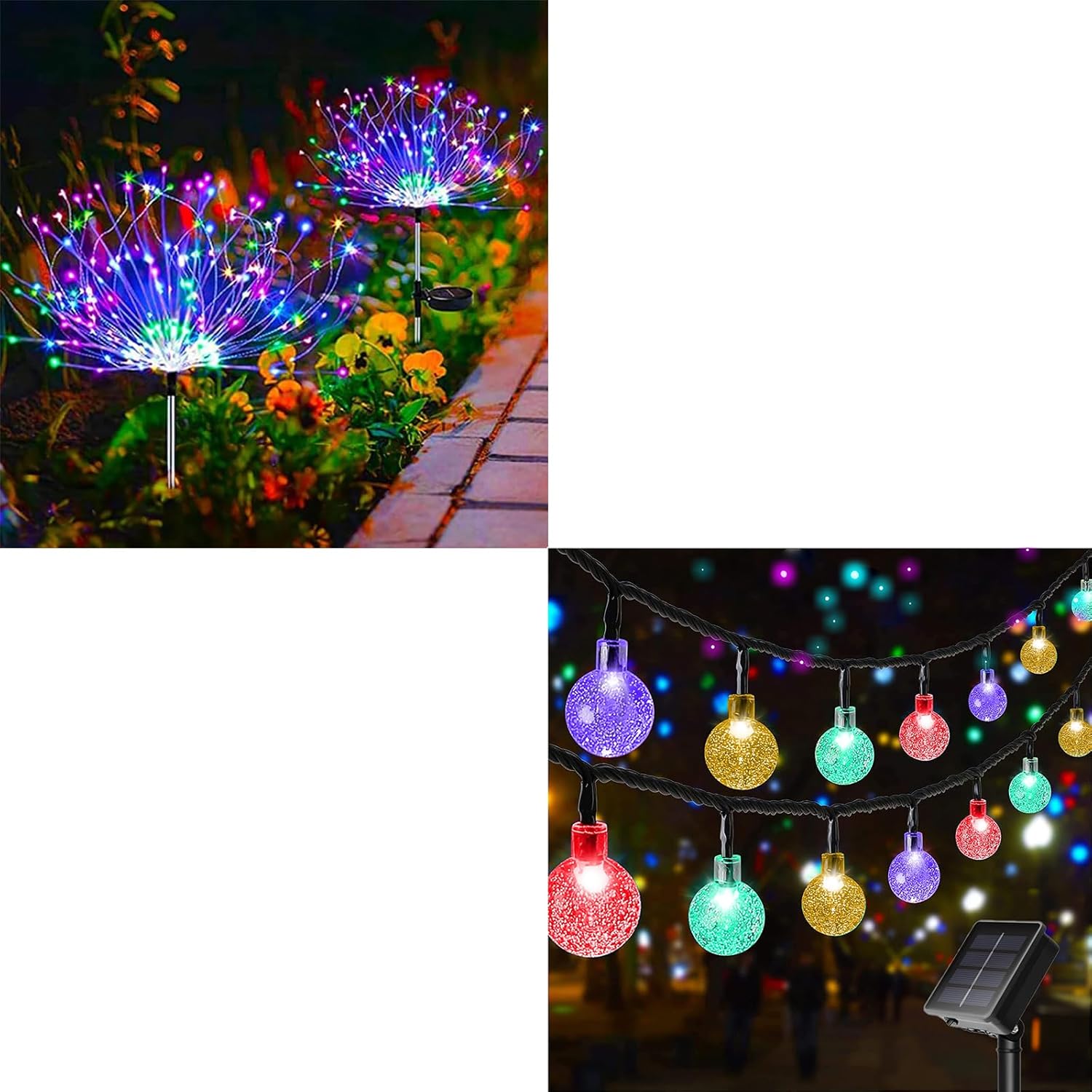 EaseSolies Outdoor Solar Firework Lights & Solar String Globe Lights Tools & Home