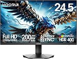 KOORUI 24 Inch Gaming Monitor, 240Hz FHD 1ms Computer Monitor, HDR400 90% DCI-P3 Adaptive Sync, 2xHDMI DP VESA Mount Tilt Adjustable, G2411X