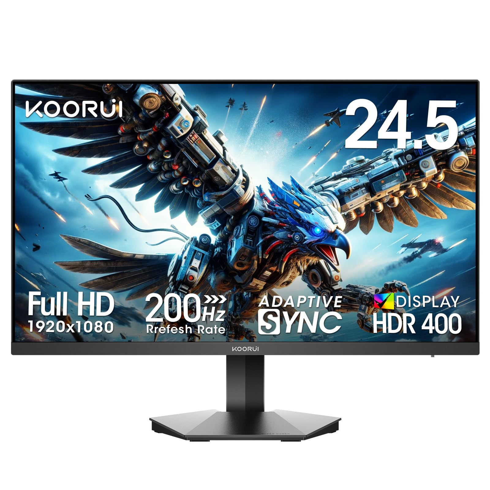KOORUI 25 Inch 200Hz Gaming Monitor, Full HD Fast IPS Monitor