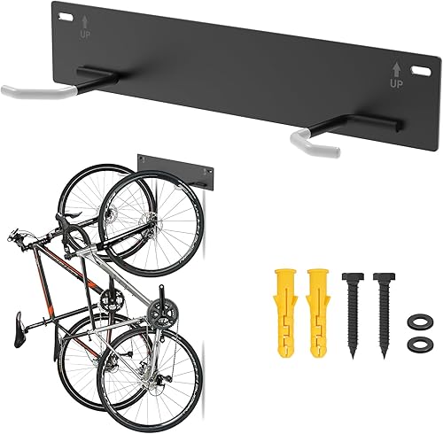 Miniatura 1 de Soporte de pared para almacenamiento de bicicletas - Soporte de pared resistente para colgar bicicletas - Soporte vertical de bicicleta para garaje