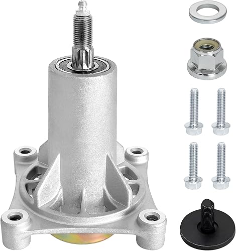 Belleone Paquete de 2 conjuntos de husillo 187292 para Craftsman Husqvarna Ariens Poulan Pro, 587819701 Conjunto de mandril para cortacésped de
