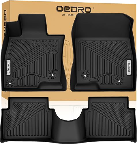 Miniatura 1 de OEDRO Alfombrillas para Mazda 3 Sedan/Hatchback 2014-2018, protector único de TPE negro para todo tipo de clima, incluye 1ª y 2ª fila: delantero,
