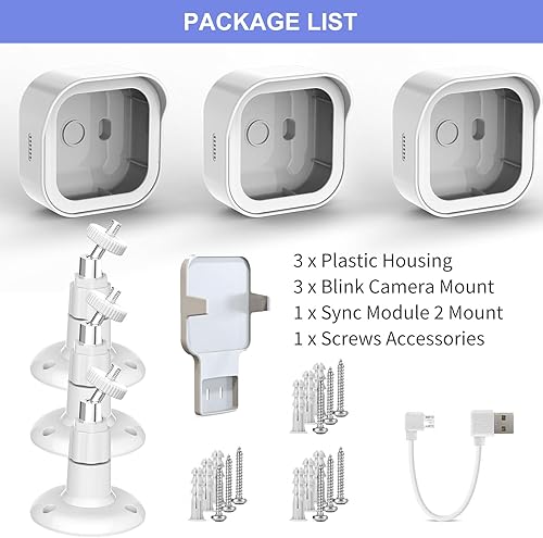 Miniatura 6 de Soporte de pared para Blink Outdoor 4 (4. generación) y Blink Outdoor (3 generación), paquete de 3 carcasa protectora resistente a la intemperie y
