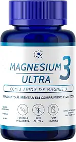 Magnésio 3 em 1 - Taurato + Dimalato + Quelato - Suplemento Alimentar - Sem Glúten, Sem Lactose - 60 Comprimidos - NutriAge
