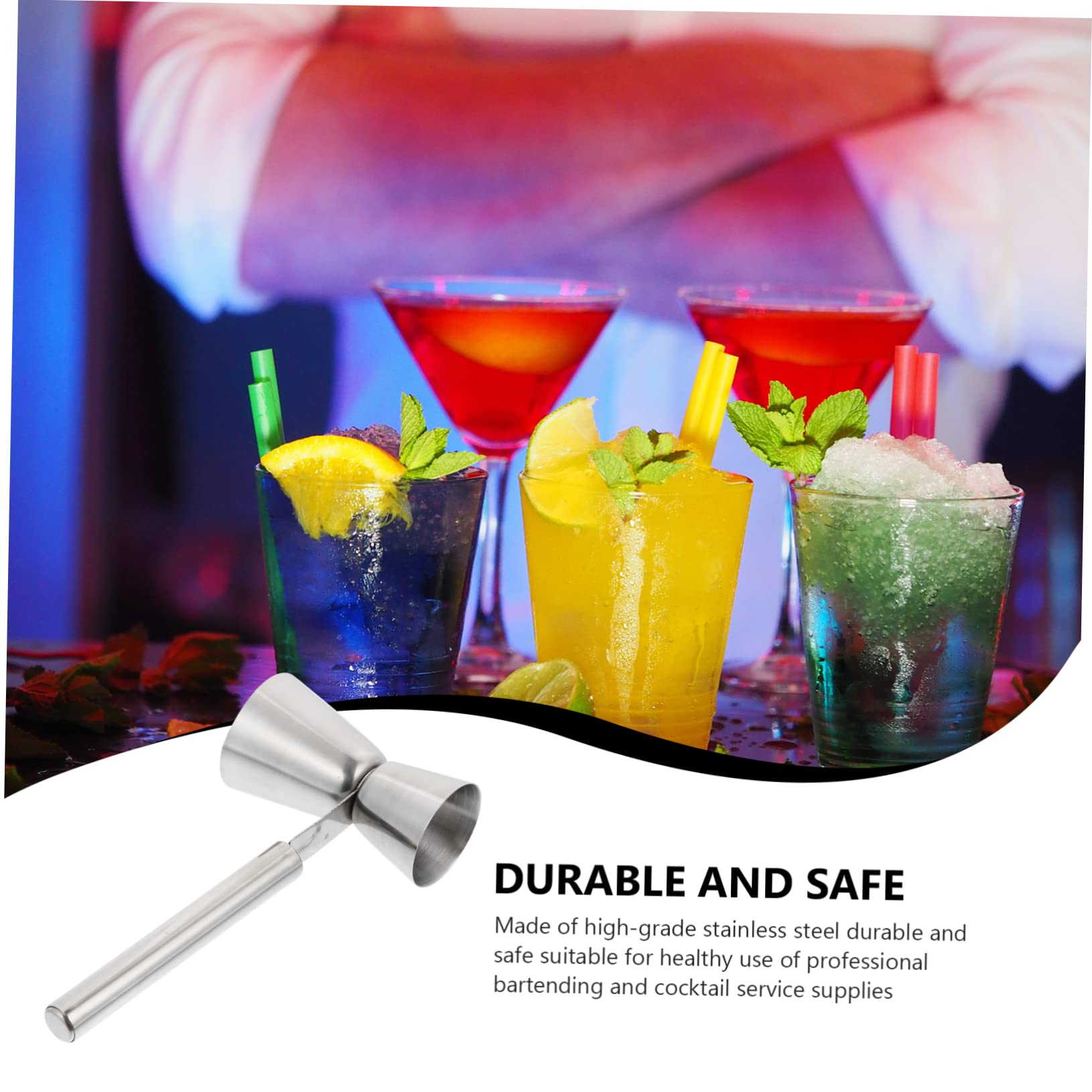 CIYODO Double Head Cocktail Jigger 15/30ml Stainless Steel Measuring Cup for Bar