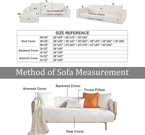 Miniatura 6 de Funda de sofá bohemia acolchada de algodón de color sólido, fundas de sofá bohemias acolchadas de algodón, fundas de sofá modulares lavables y