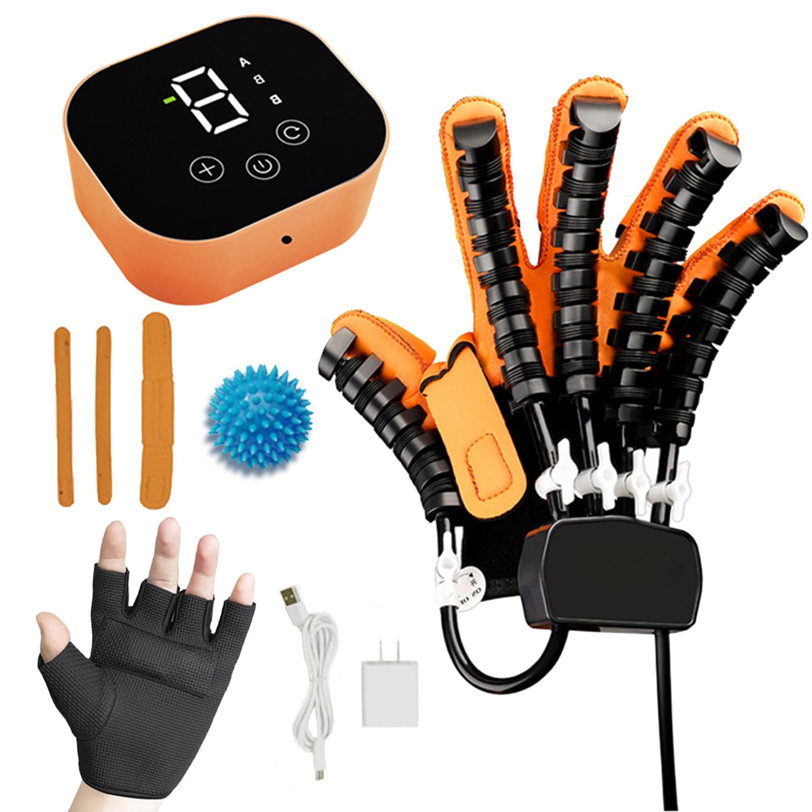 Guantes De Robot De Entrenador De RehabilitacióN Equipo Funcional De RecuperacióN De Trazo De Mano Para ParáLisis De La Mano Espasticidad ParáLisis Cerebral Pacientes(Size:Mano derecha S,Color:A)