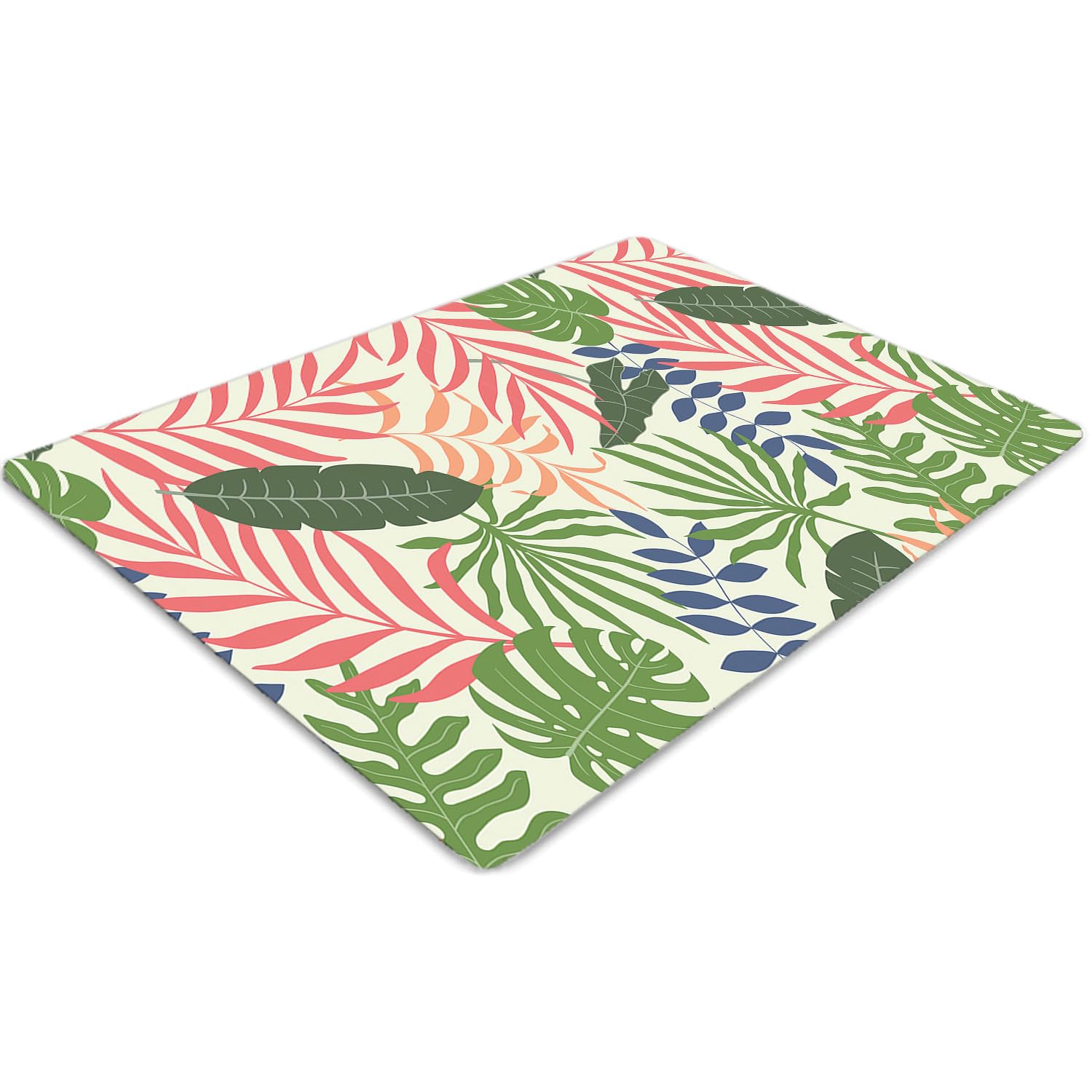 Protège-tapis pour chaise 120x90 cm en PVC motif végétation exotique pour le bureau