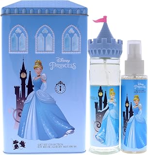 Disney Cinderella — Spray EDT para crianças, 100 ml, névoa corporal de 100 ml, conjunto de presente de 2 peças