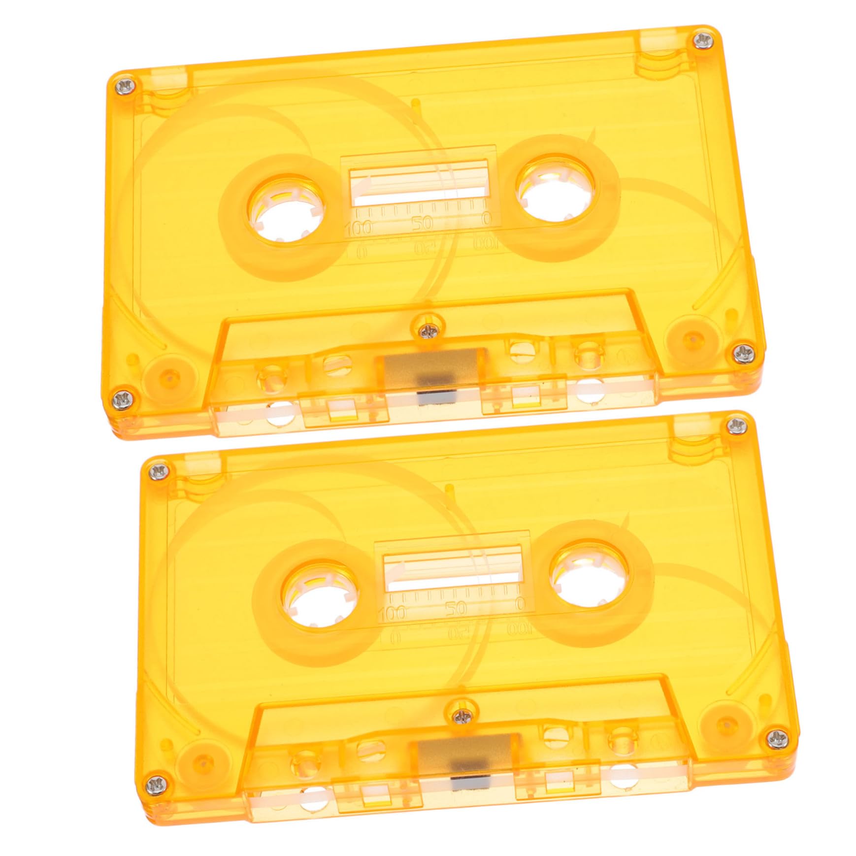 VICASKY 2pcs Vintage Clear Cassette Tape Holder Plastic Storage Box for Blank Tapes Compact Organizer for Audio Accessories Versatile Use for Small Items