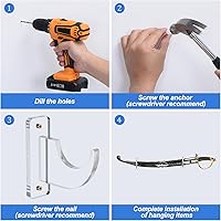 Vista 6 de UXCELL Estante de exhibición de sable de luz acrílico, soporte de espada montado en la pared para sable de luz, transparente