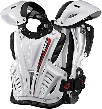EVS Vex Motocross Roost Deflector, Chest & Spine Protection, White, S