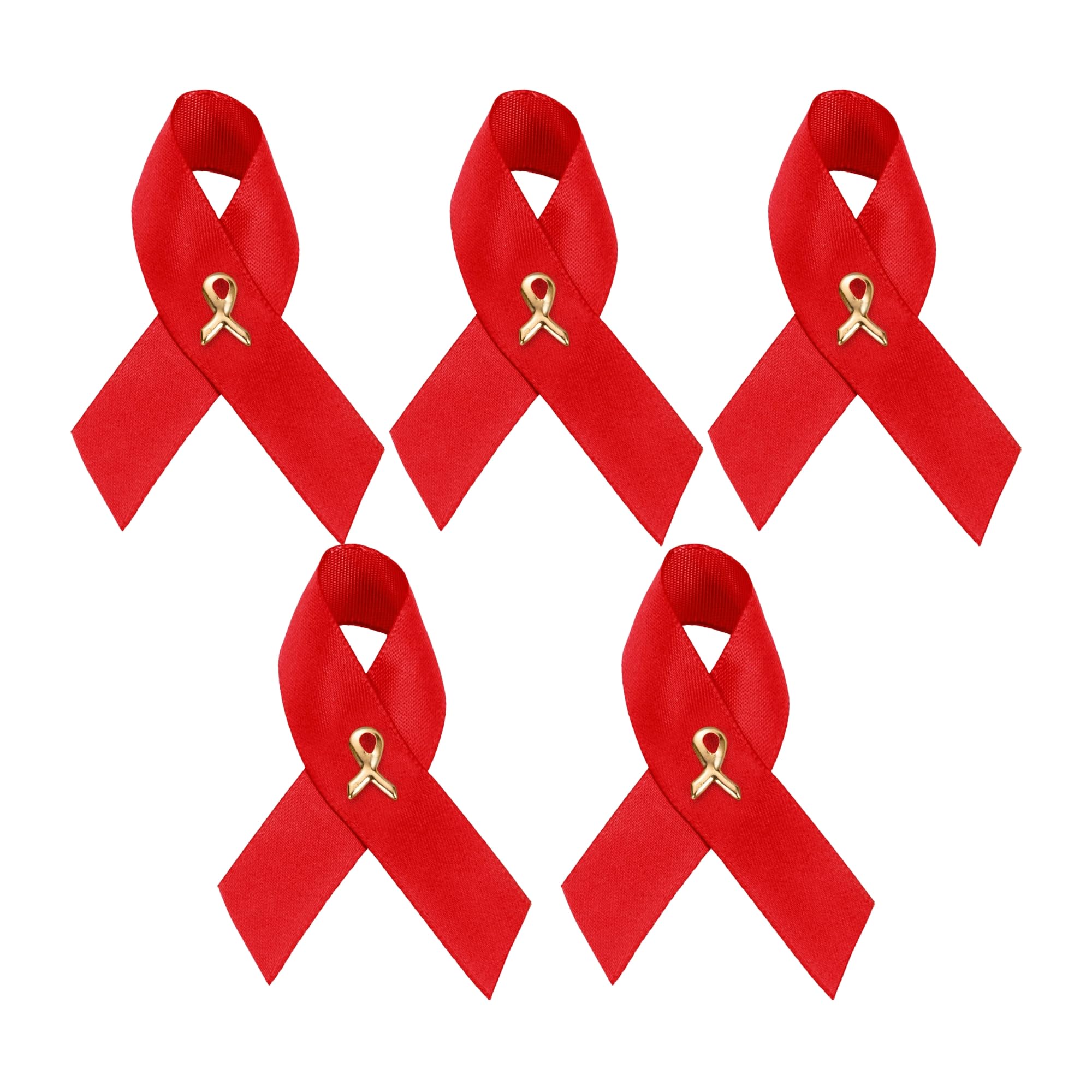 1/2/5/10/25/50/100pcs Satin Awareness Ribbon Pins (Pick your color), for Cancer &amp; Disease Awareness, Bulk Quantities for Fundraising, Events, Gift Giving