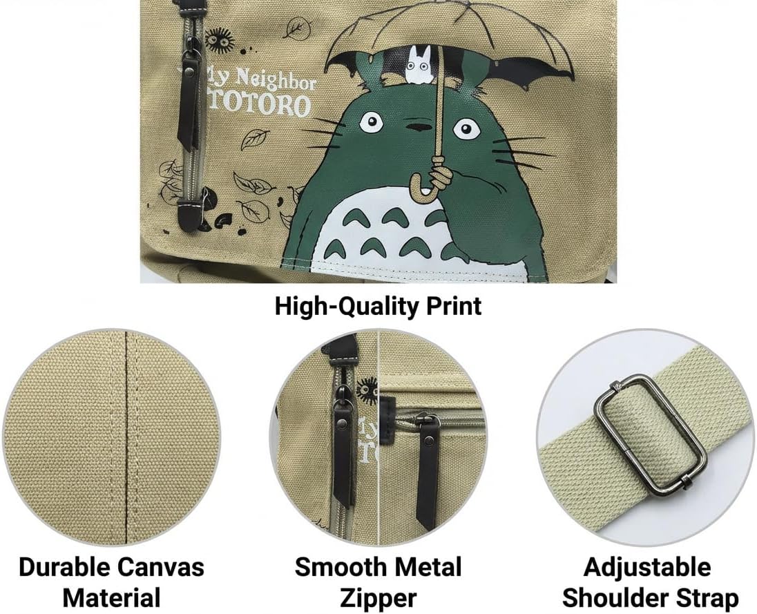 Men Backpack Purse Chest Bags Fanny Pack, Totoro Bag,Anime Messenger Bag, Shoulder Bag, Women Crossbody Bag, Canvas Sling Bag